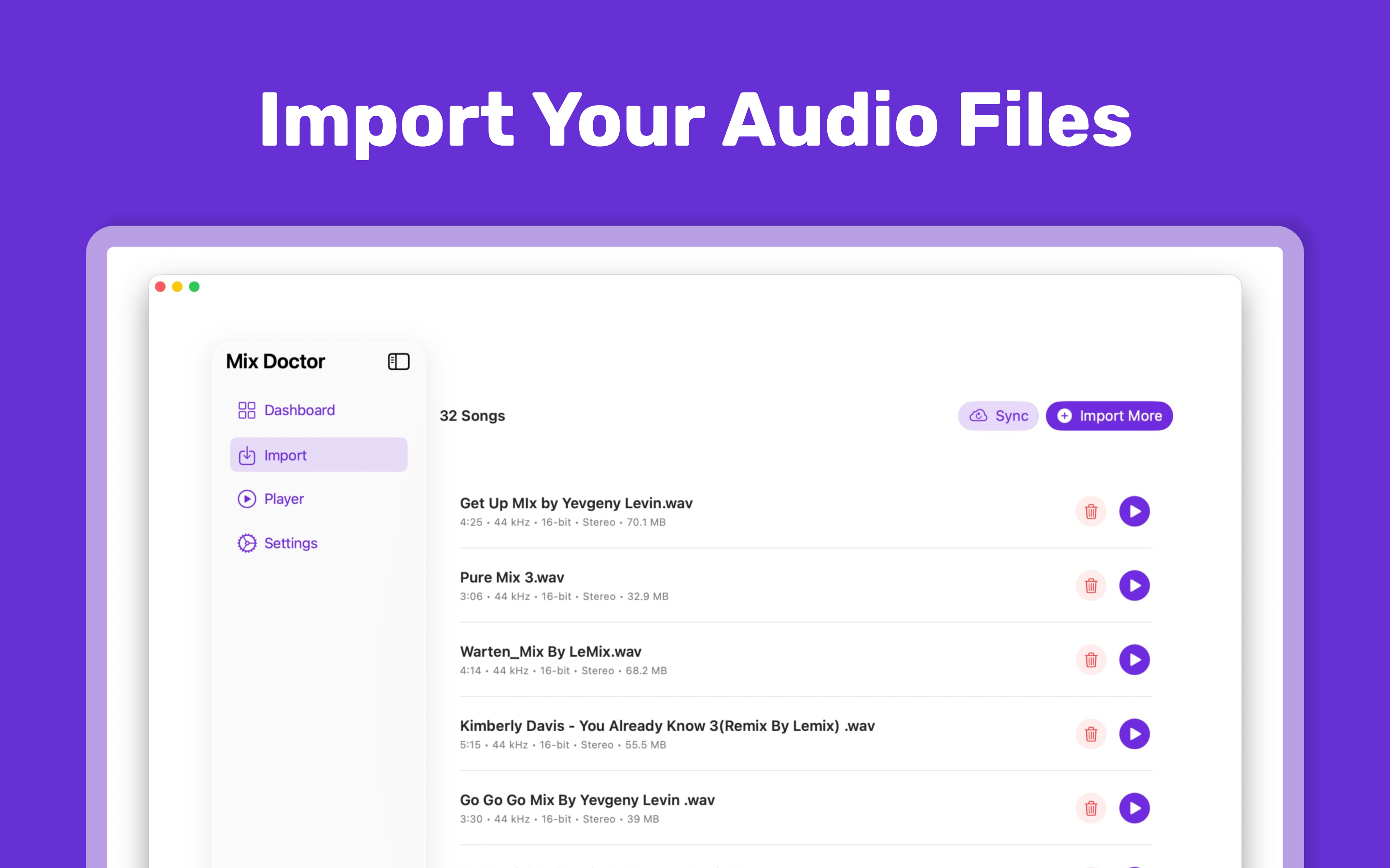 Import Audio - Mac